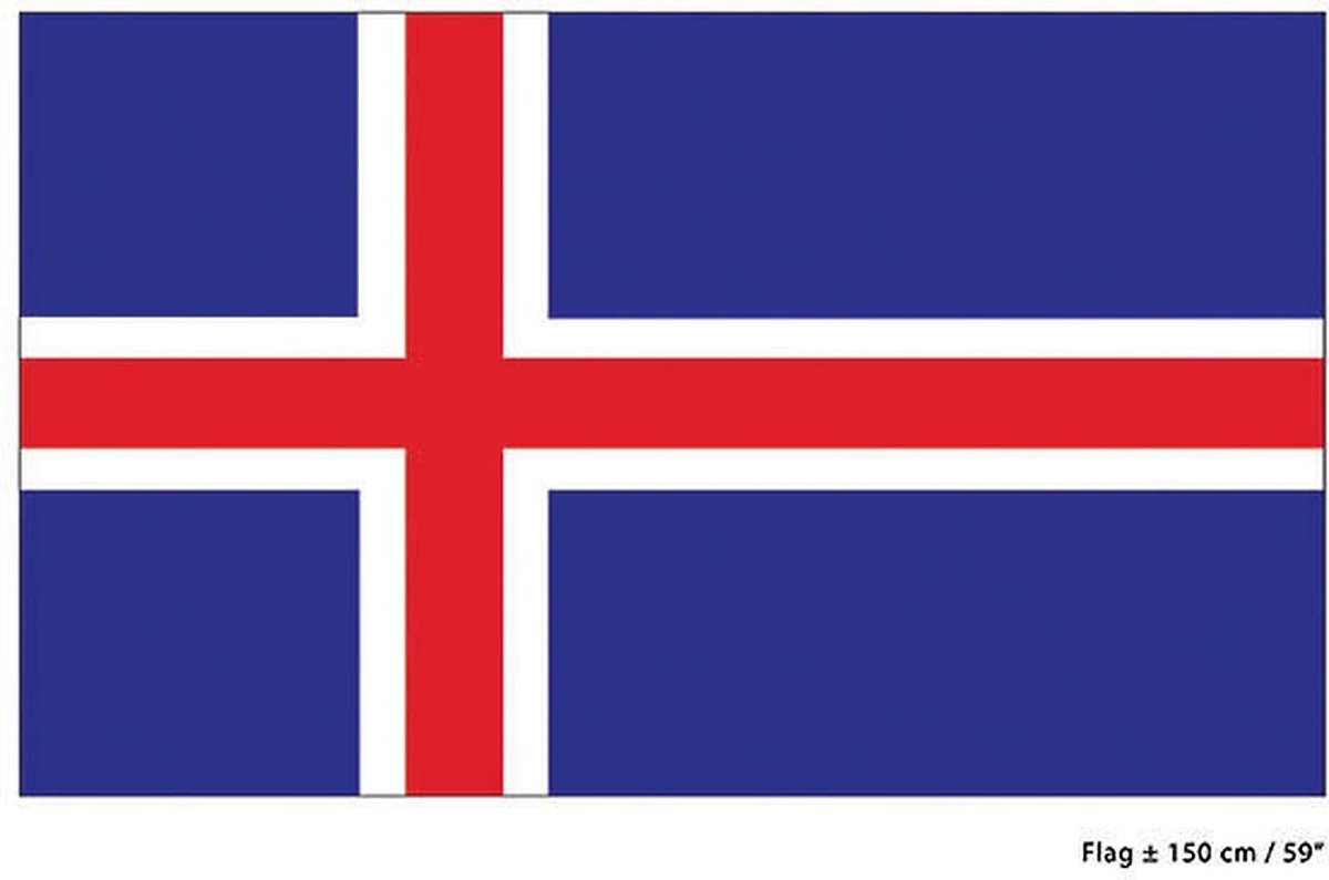 Vlag Ijsland | Ijslandse vlag 150x90cm